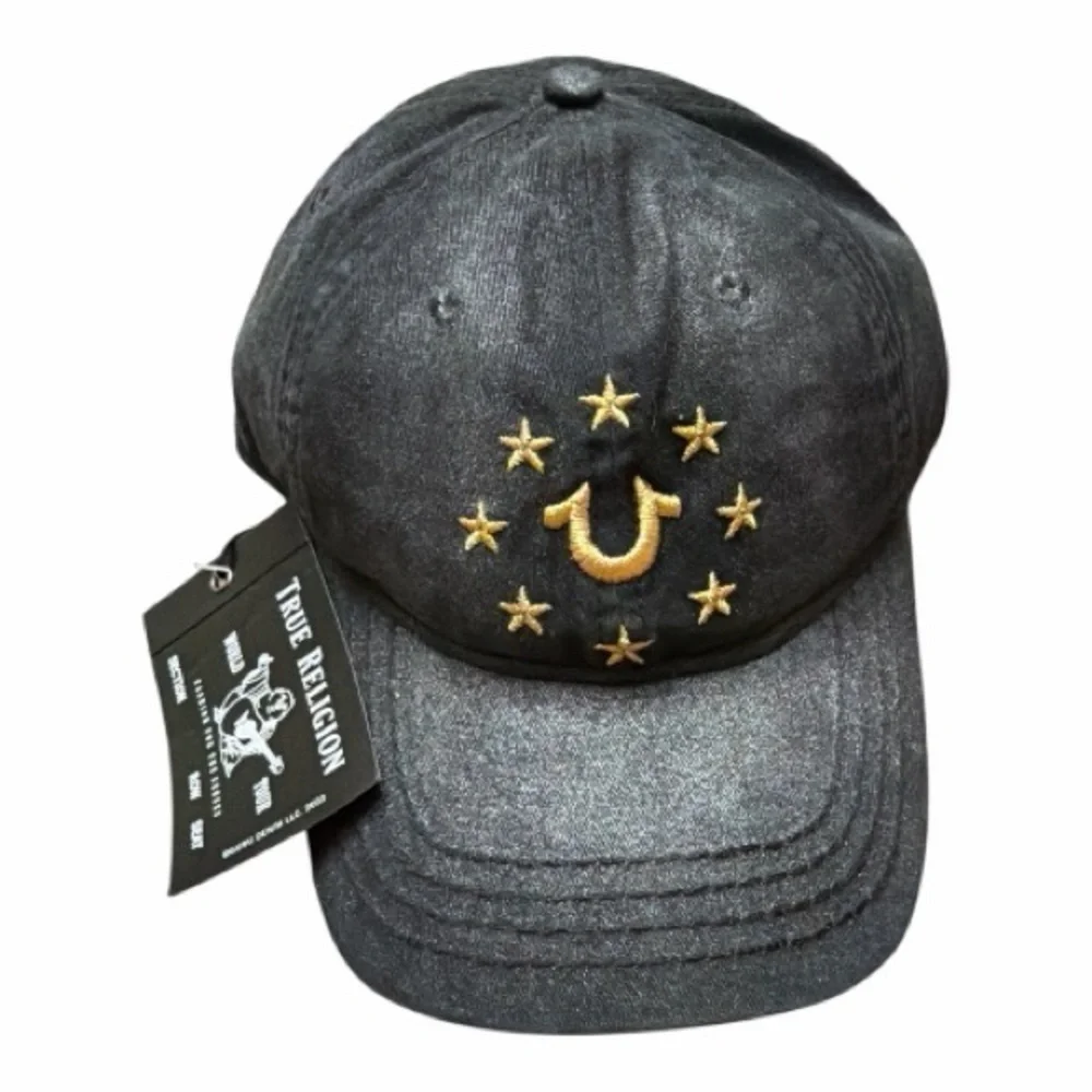 NWT True Religion Men’s Athletic Designer Fashion Metallic Denim Baseball Cap